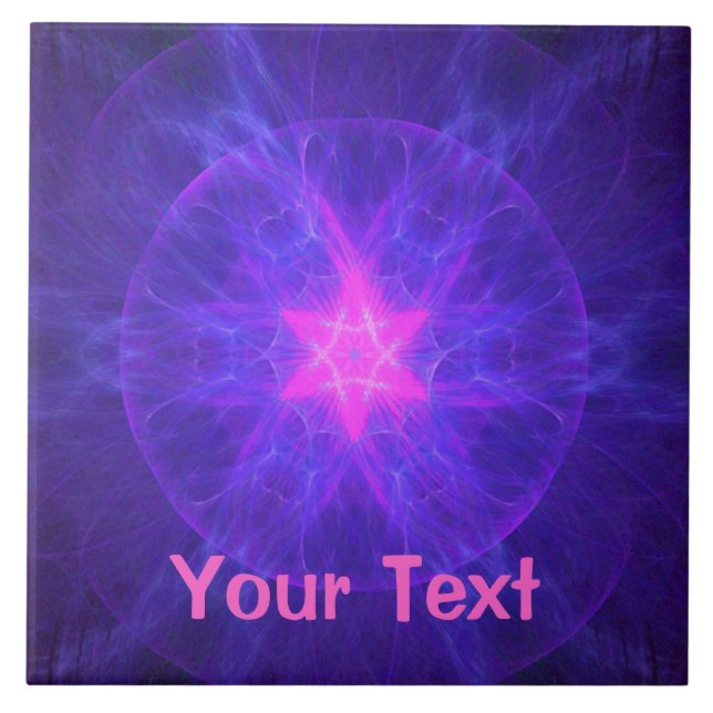 Azulejo De Cerâmica Pink Magen David (Frente)