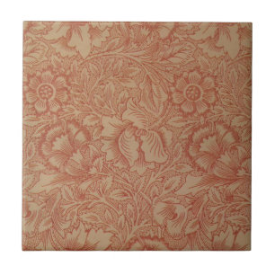 Azulejo De Cerâmica Pink Poppy (por William Morris)