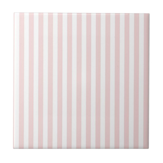 Azulejo De Cerâmica Pink Stripes Pattern Minimal Modern Spring Summer (Frente)