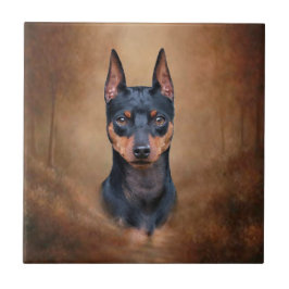 Azulejo De Cerâmica Pinscher diminuto