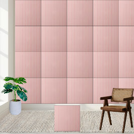Azulejo de cerâmica Pinstripes texturizado rosa