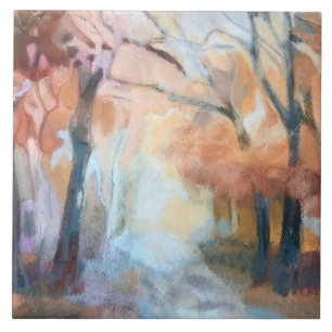 Azulejo De Cerâmica Pintados à mão pés de laranja-amarelos modernos