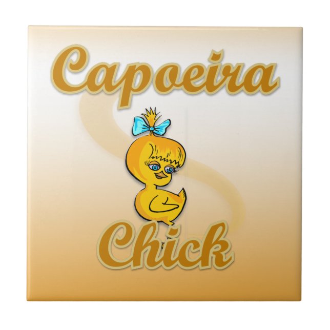 Azulejo De Cerâmica Pintinho de Capoeira (Frente)