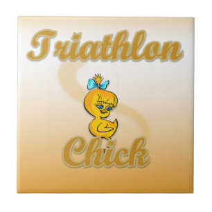 Azulejo De Cerâmica Pintinho de Triathlon