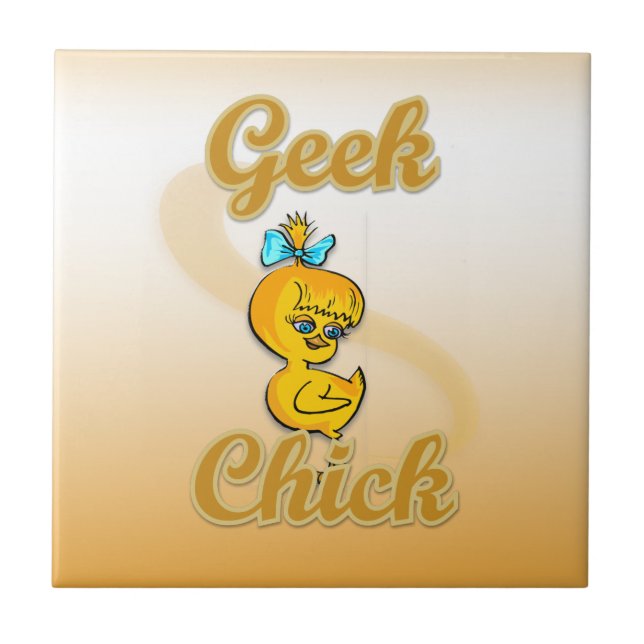 Azulejo De Cerâmica Pintinho do geek (Frente)