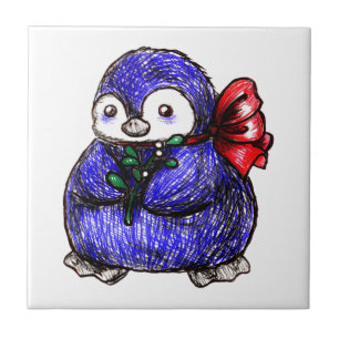 Azulejo De Cerâmica Pintinho do pinguim