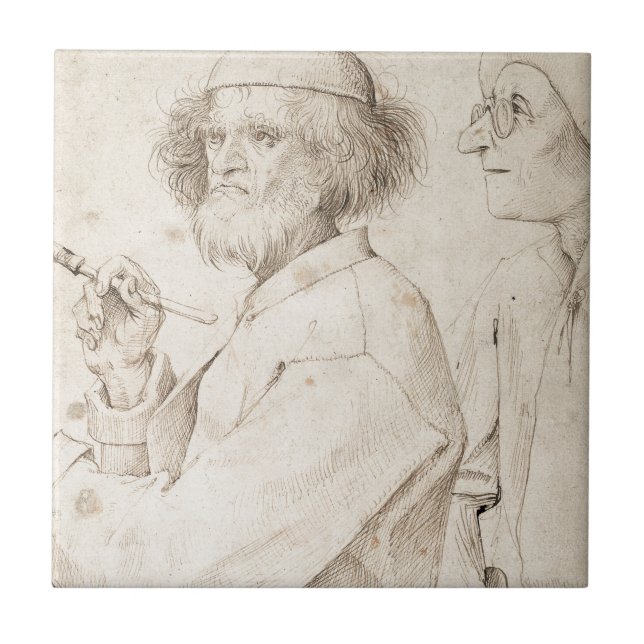 Azulejo De Cerâmica Pintor e perito por Pieter Bruegel (Frente)