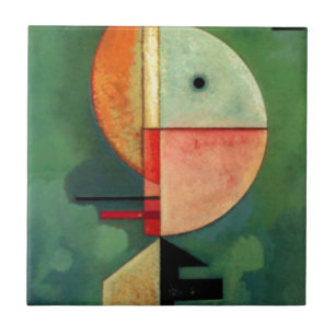 Azulejo De Cerâmica Pintura abstrata ascendente de Kandinsky