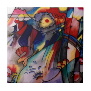 Azulejo De Cerâmica Pintura abstrata de Kandinsky 1913