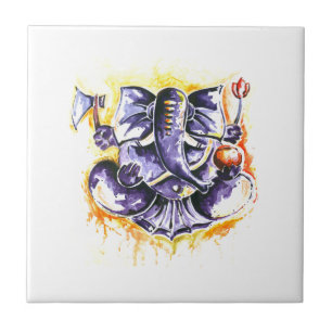 Azulejo De Cerâmica Pintura abstrata Handmade do senhor Ganesha