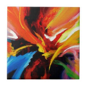 Azulejo De Cerâmica Pintura Abstrata por Serdar Hizli