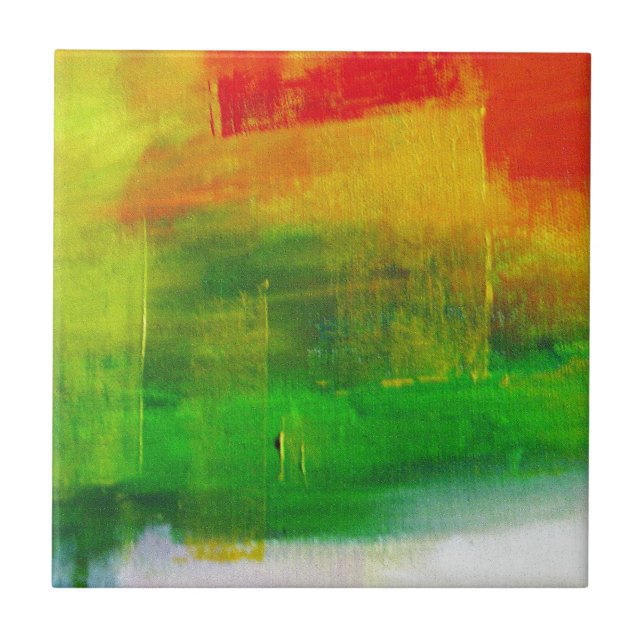 Azulejo De Cerâmica pintura abstrato (Frente)