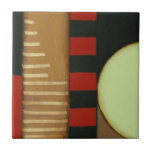 Azulejo De Cerâmica Pintura com Painel do Estilo Loft Contemporâneo<br><div class="desc">Uma pintura de estilo loft contemporânea com painéis e círculos multicoloridos. Outra criação incrível de Jennifer Goldberger,  compre esta peça e veja algumas de suas outras pinturas!</div>