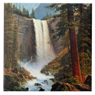 Azulejo De Cerâmica Pintura de Albert Bierstadt, Vernal Falls