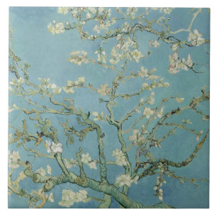 Azulejo De Cerâmica Pintura de Almond Blossoms por Van Gogh