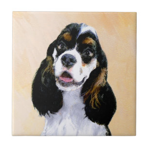 Azulejo De Cerâmica Pintura De Cocker Spaniel (Participante) - Arte De