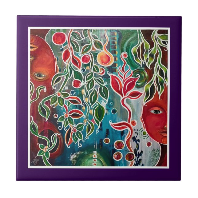 Azulejo De Cerâmica Pintura de duas faces (Frente)