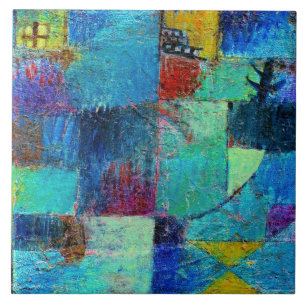 Azulejo De Cerâmica Pintura de Paul Klee, Jardim Terraced
