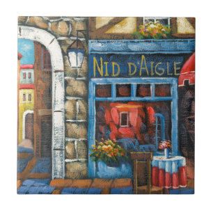 Azulejo De Cerâmica Pintura de um restaurante francês