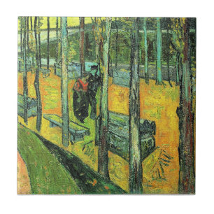 Azulejo De Cerâmica Pintura de Van Gogh, Alychamps, outono