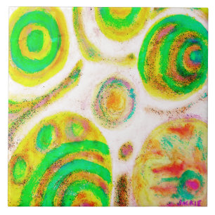 Azulejo De Cerâmica Pintura digital Abstrato original