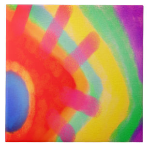 Azulejo De Cerâmica Pintura digital com Abstrato sunspot