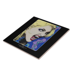 Azulejo De Cerâmica Pintura do "Duro de Beijo" numa