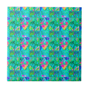 Azulejo De Cerâmica Pintura do Jardim com Hydrangea e Blues