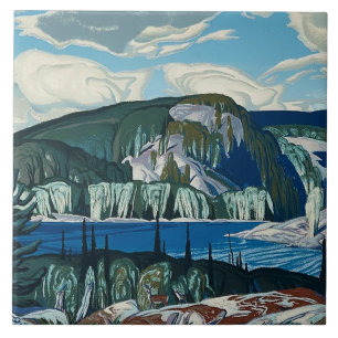 Azulejo De Cerâmica Pintura do Parque Provincial Algonquin por AJ Cass