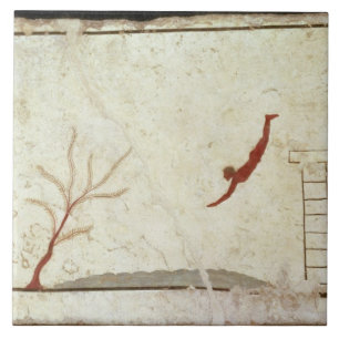 Azulejo De Cerâmica Pintura do túmulo do mergulhador do sul
