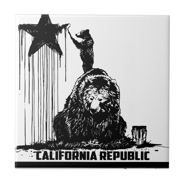 Azulejo De Cerâmica Pintura do urso (Frente)