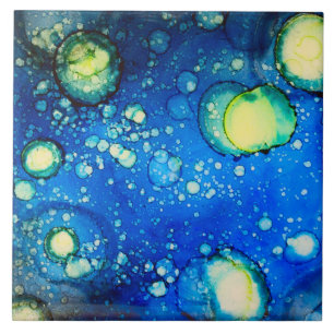 Azulejo De Cerâmica Pintura estrelado da tinta do álcool do céu