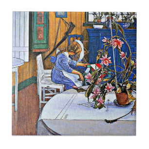 Azulejo De Cerâmica Pintura famosa, interior com cacto