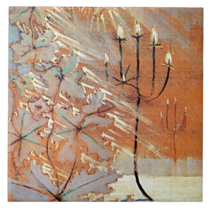 Azulejo De Cerâmica Pintura famosa no inverno (V)