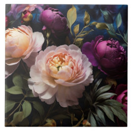 Azulejo De Cerâmica Pintura floral elegante