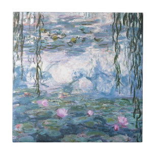 Azulejo De Cerâmica Pintura impressionista de Lillies da água de