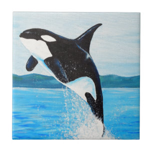 Azulejo De Cerâmica Pintura Orca