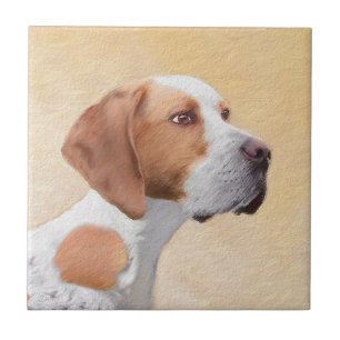 Azulejo De Cerâmica Pintura Ponteiro - Arte Cachorra Original