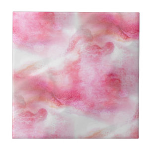 Azulejo De Cerâmica pintura vanguardista vermelha da mão do fundo da