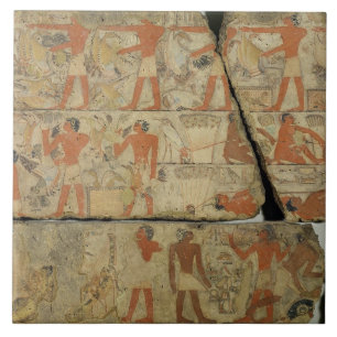 Azulejo De Cerâmica Pinturas do túmulo de Metjetji, de Saqqara,
