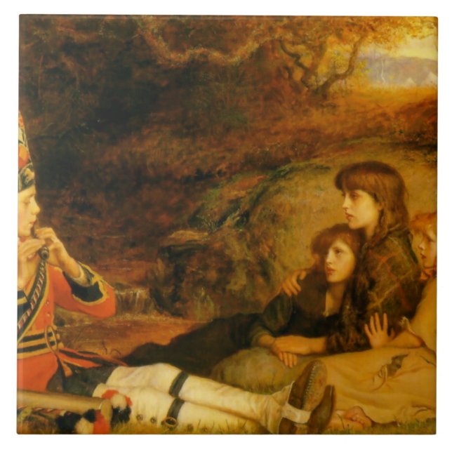 Azulejo De Cerâmica Piper (de John Everett Millais) (Frente)