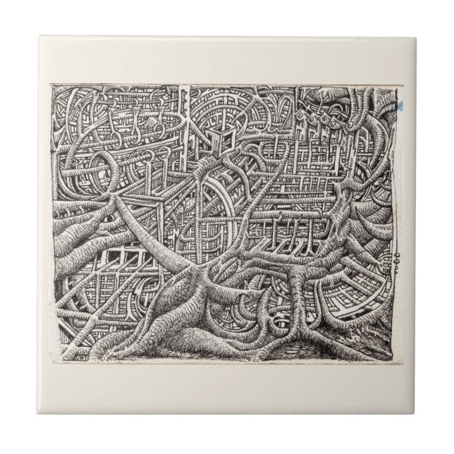 Azulejo De Cerâmica Pipescape, de Brian Benson (Frente)