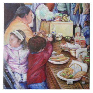 Azulejo De Cerâmica Piquenique agradável, México