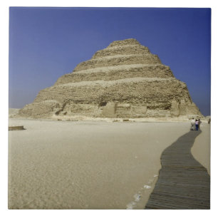 Azulejo De Cerâmica Pirâmide de degraus em Saqqara, uma das primeiras