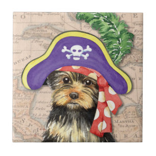 Azulejo De Cerâmica Pirata de Yorkie