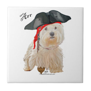 Azulejo De Cerâmica Pirata Westie
