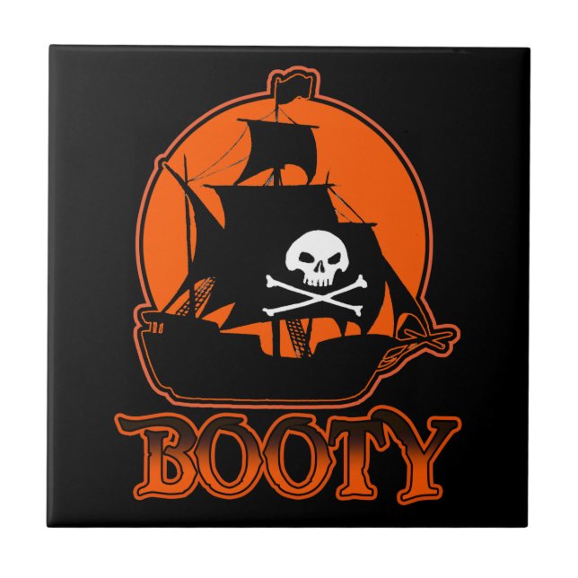 Azulejo De Cerâmica Pirataria de Halloween (Frente)