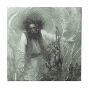 Azulejo De Cerâmica Piratas Antigos, Capitão Goldsack por Howard Pyle