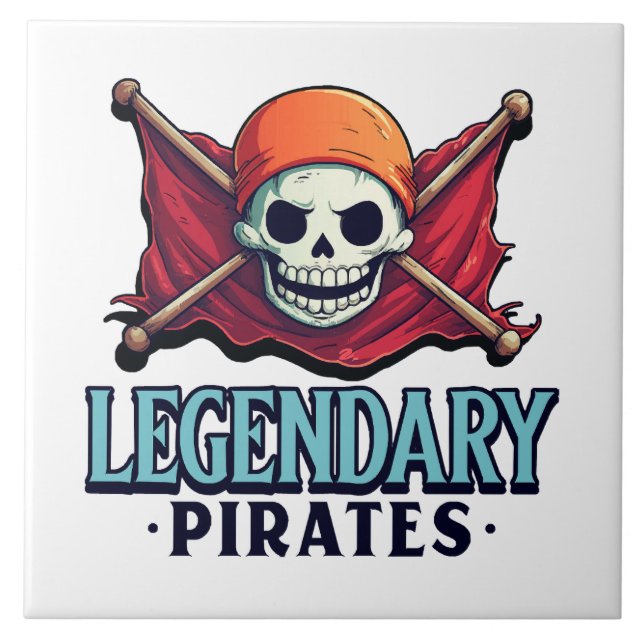 Azulejo De Cerâmica Piratas lendários (Frente)