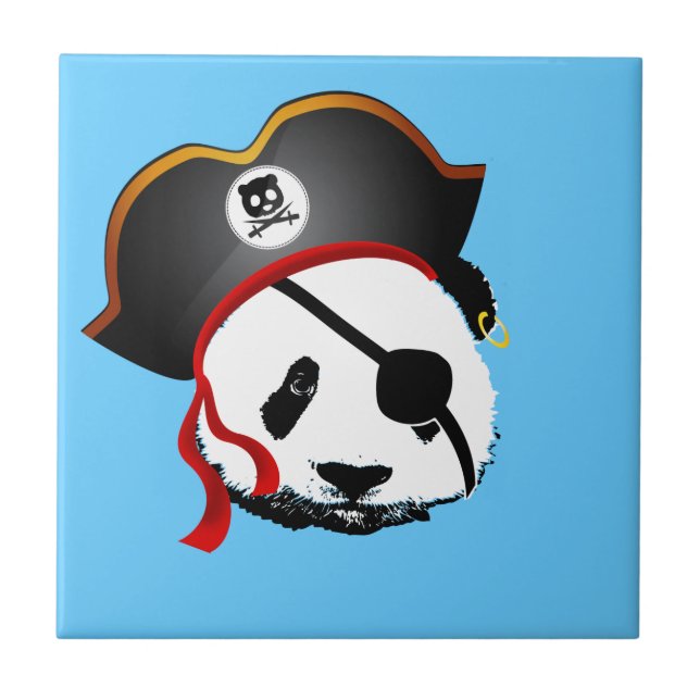 Azulejo De Cerâmica Pirate Panda (Frente)